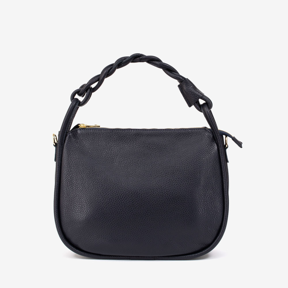 Дамска чанта модел REESE италианска естествена кожа тъмно син