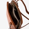 Малка дамска чанта модел CALDO италианска естествена кожа кафяв