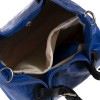 Дамска чанта от италианска естествена кожа модел TAMARA цвят виолетово син грапав