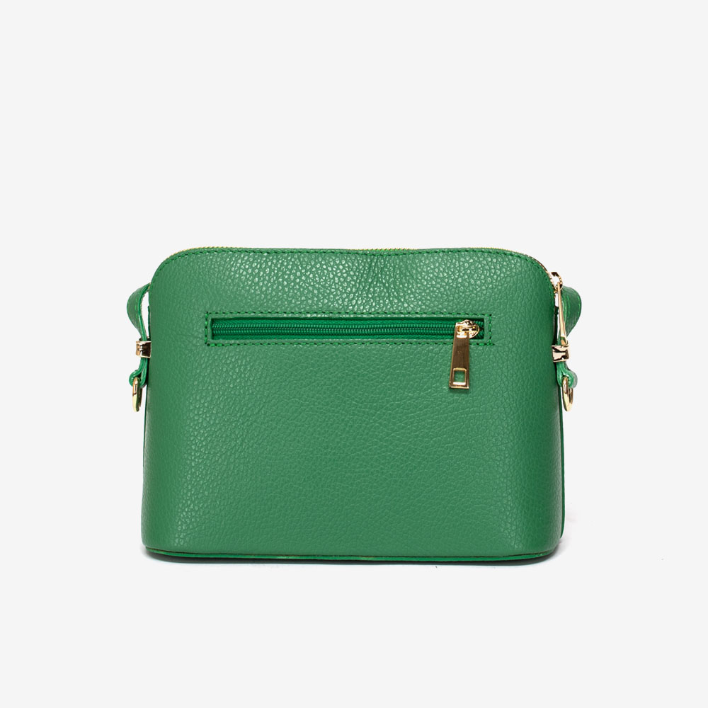 Дамска чанта модел VIOLA италианска естествена кожа зелен