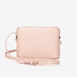 Дамска чанта модел VIOLA италианска естествена кожа розова пудра