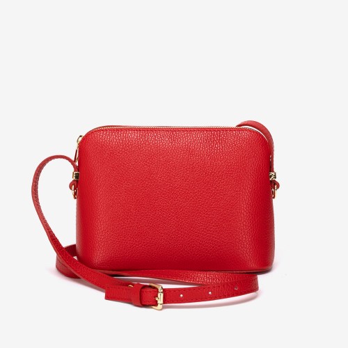 Дамска чанта модел VIOLA италианска естествена кожа червен
