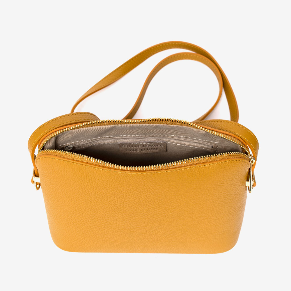 Дамска чанта модел VIOLA италианска естествена кожа жълт