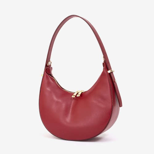 Дамска чанта модел QUINN италианска естествена кожа червен