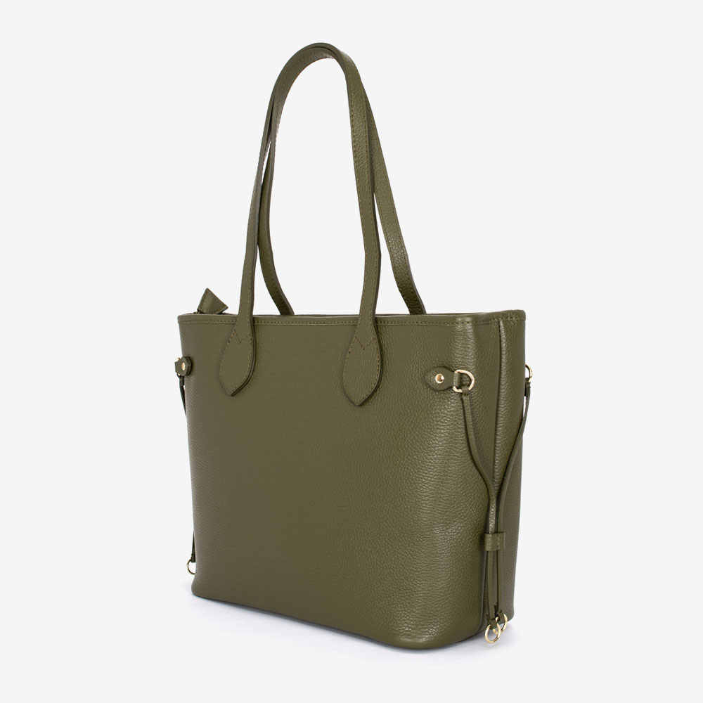 Дамска чанта модел LOANA италианска естествена кожа зелен