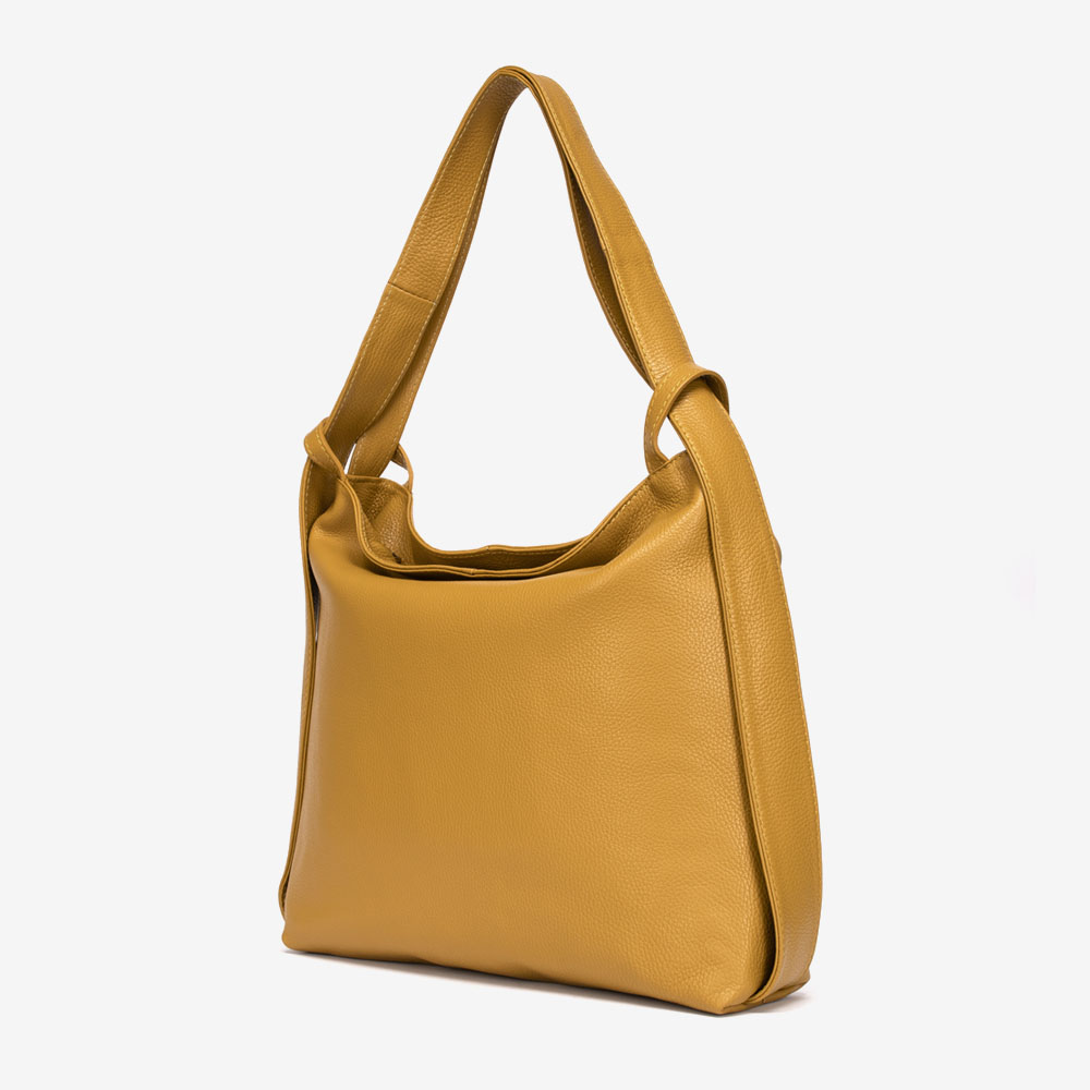 Дамска чанта модел SELMA италианска естествена кожа жълт