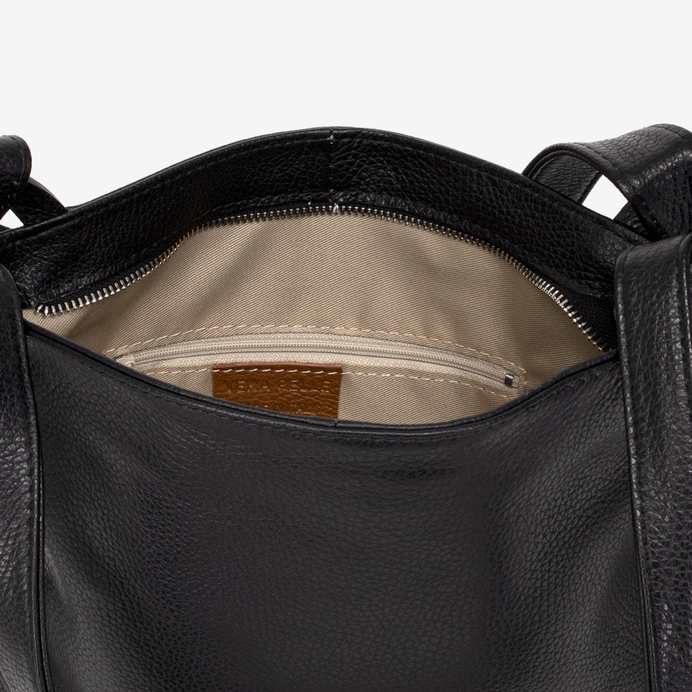 Дамска чанта модел ELLIE италианска естествена кожа черен