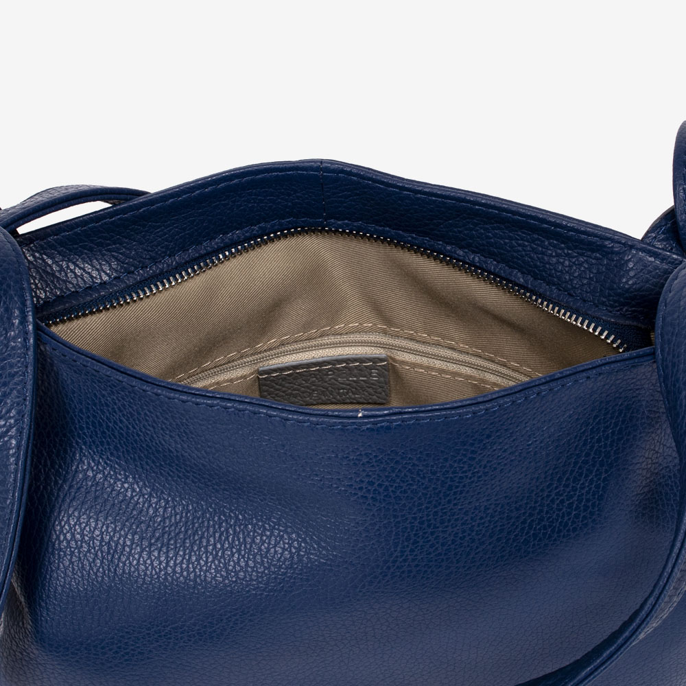 Дамска чанта модел ELLIE италианска естествена кожа тъмно син