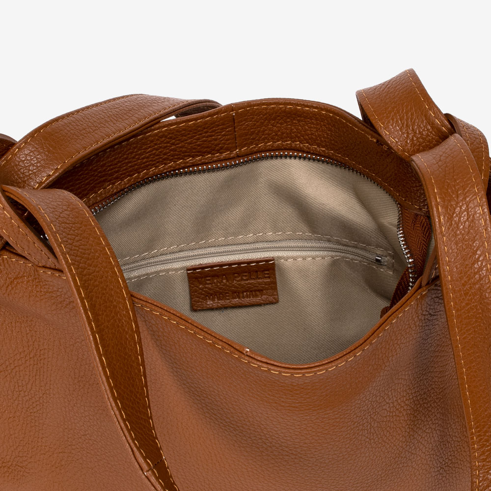 Дамска чанта модел ELLIE италианска естествена кожа кафяв