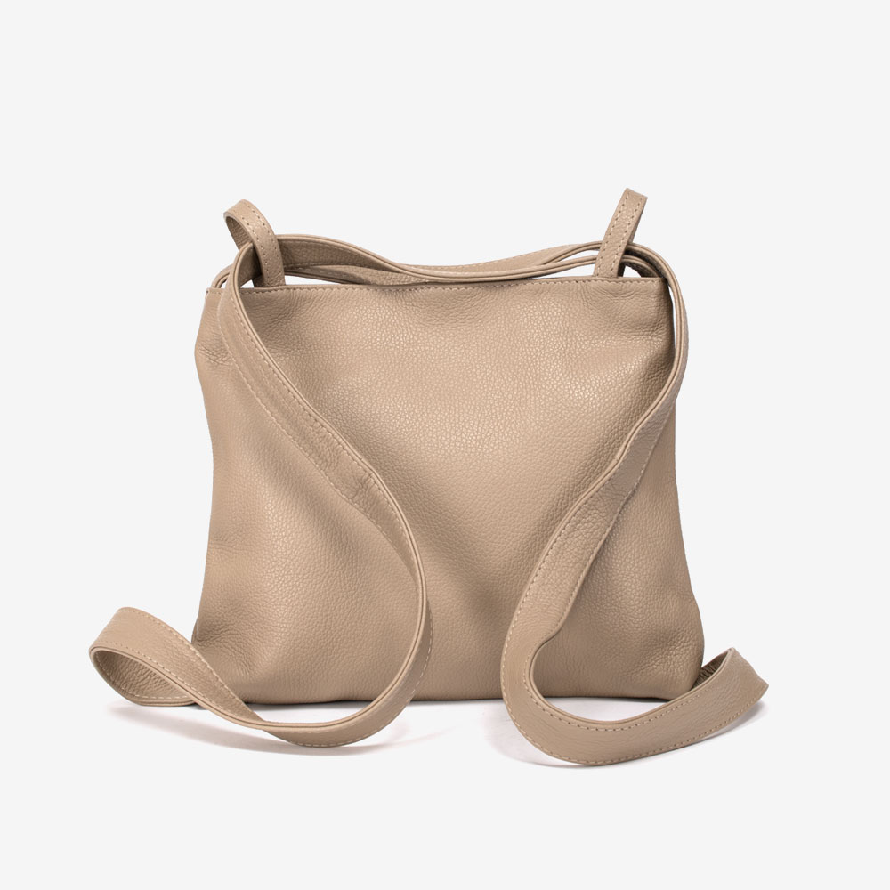 Дамска чанта модел ELLIE италианска естествена кожа бежов