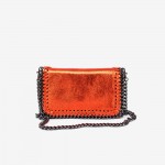 Малка дамска чанта модел SELENA италианска естествена кожа оранжев