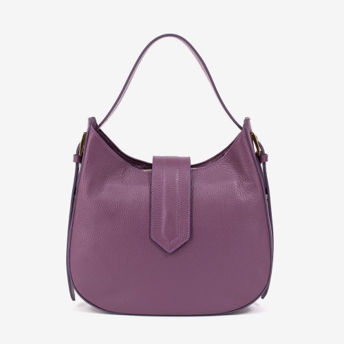 Дамска чанта модел AMAYA италианска естествена кожа лилав