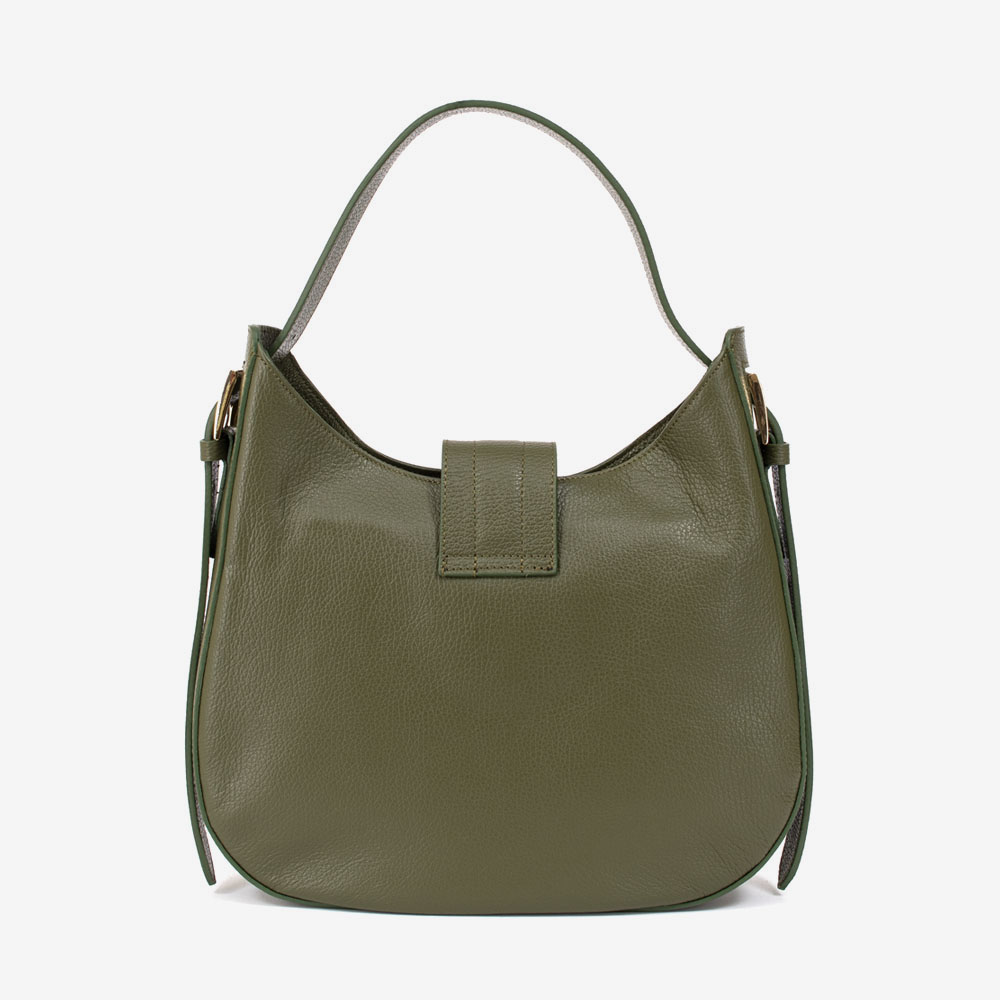 Дамска чанта модел AMAYA италианска естествена кожа зелен