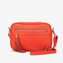 Дамска чанта модел BONI италианска естествена кожа червен