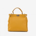 Дамска чанта модел RUDY италианска естествена кожа жълт
