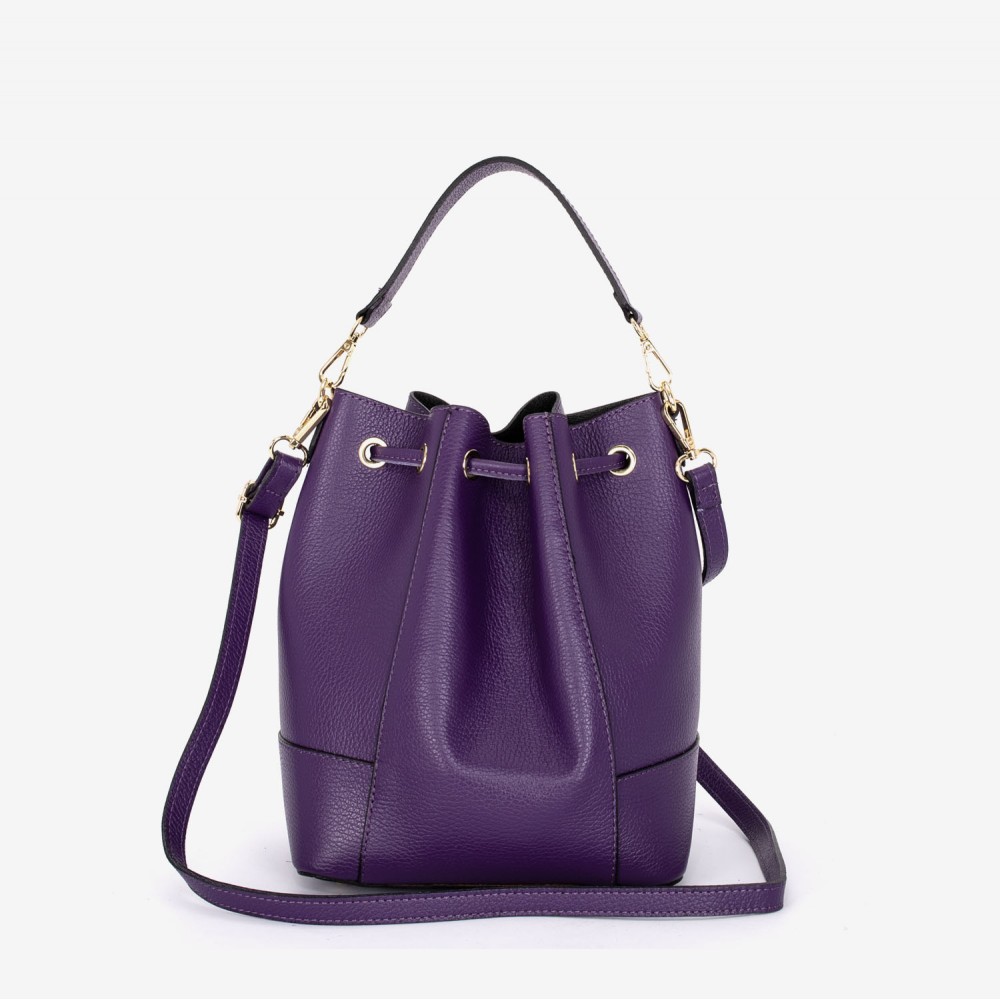 Дамска чанта модел CALLIE италианска естествена кожа лилав