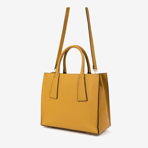 Дамска чанта модел MARGOT италианска естествена кожа жълт