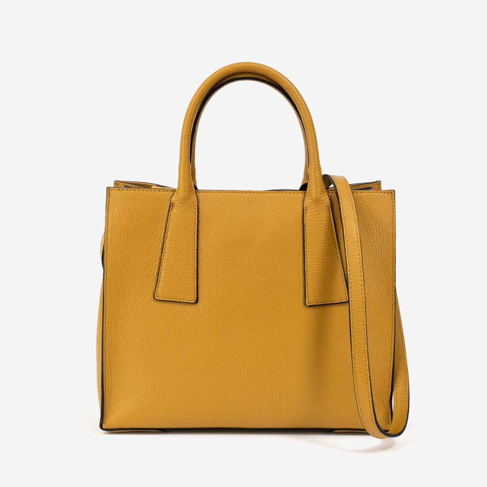 Дамска чанта модел MARGOT италианска естествена кожа жълт