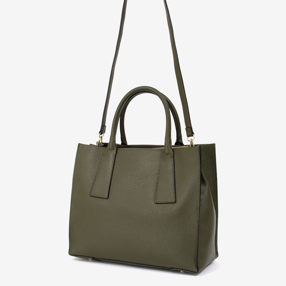 Дамска чанта модел MARGOT италианска естествена кожа зелен