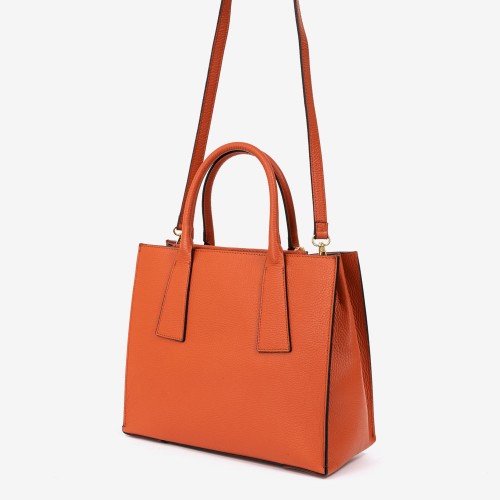 Дамска чанта модел MARGOT италианска естествена кожа оранжев