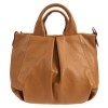 Класическа дамска чанта от италианска естествена кожа модел VELIA цвят кафяв