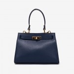 Дамска чанта модел CELINE италианска естествена кожа тъмно син