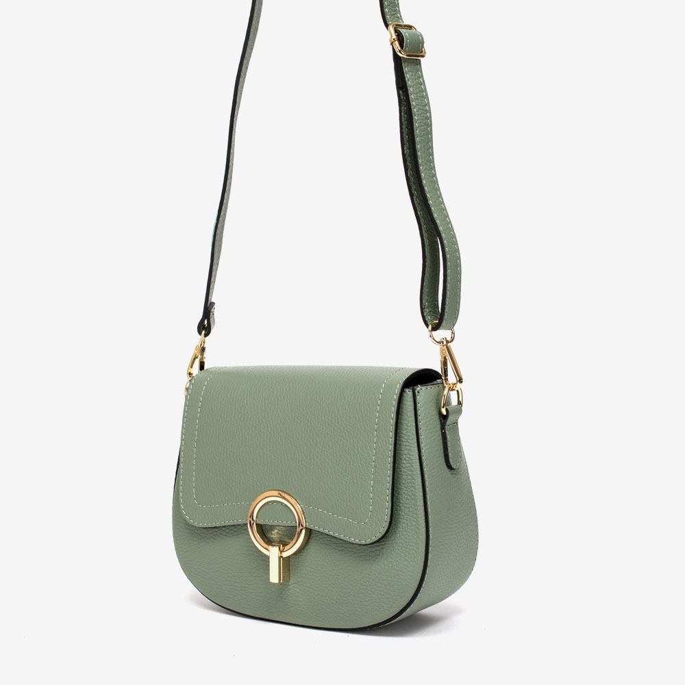 Дамска чанта модел EVELYN италианска естествена кожа зелен