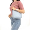 Атрактивна малка дамска чанта от италианска естествена кожа модел AMBRA цвят син