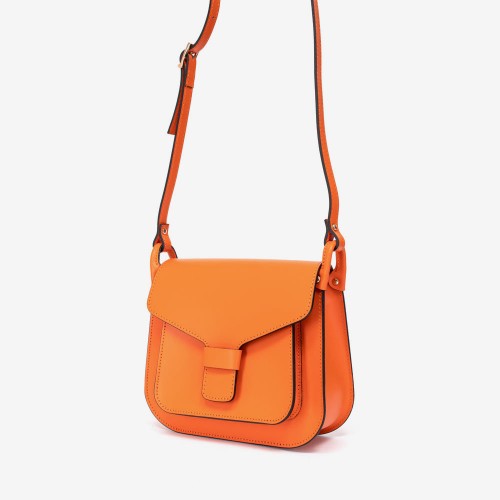 Дамска чанта модел ANABEL италианска естествена кожа оранжев