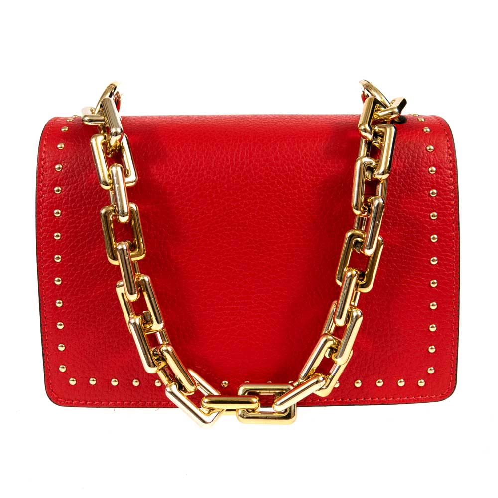 Дамска чанта модел MARZIA италианска естествена кожа червен