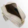 Малка дамска чанта през рамо от италианска естествена кожа модел BONI бял