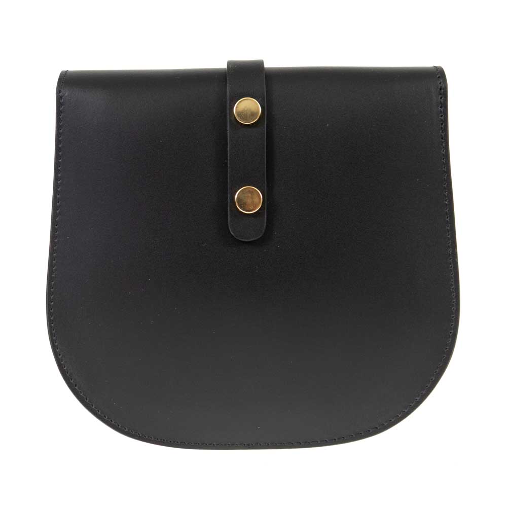 Малка дамска чанта модел CASTA италианска естествена кожа черен