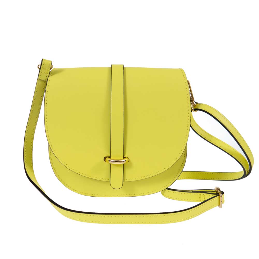 Малка дамска чанта модел CASTA италианска естествена кожа жълт