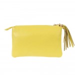 Малка дамска чанта модел MODESTA италианска естествена кожа жълт