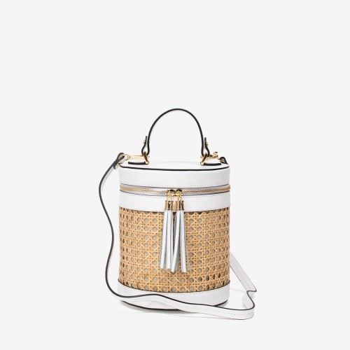Дамска чанта модел LUCY италианска естествена кожа бял