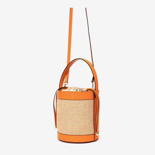 Дамска чанта модел LUCIANA италианска естествена кожа оранжев