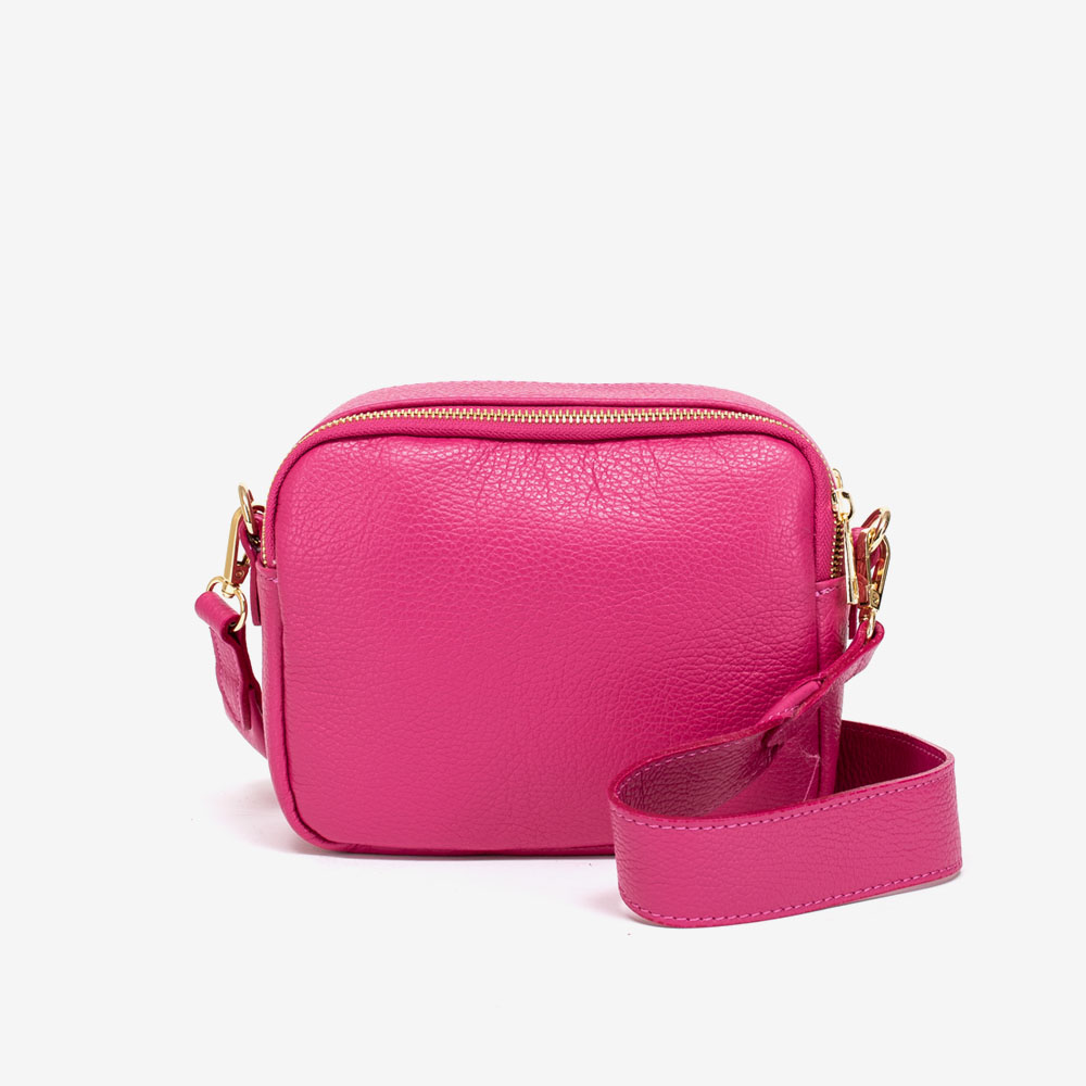 Дамска чанта модел JULY италианска естествена кожа розов