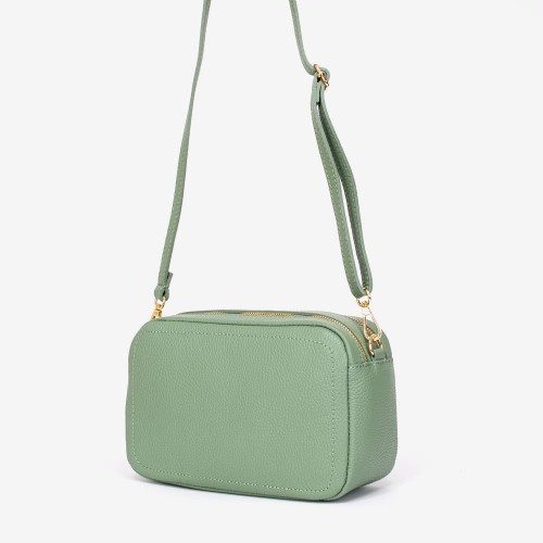 Дамска чанта модел ADINA италианска естествена кожа светло зелен