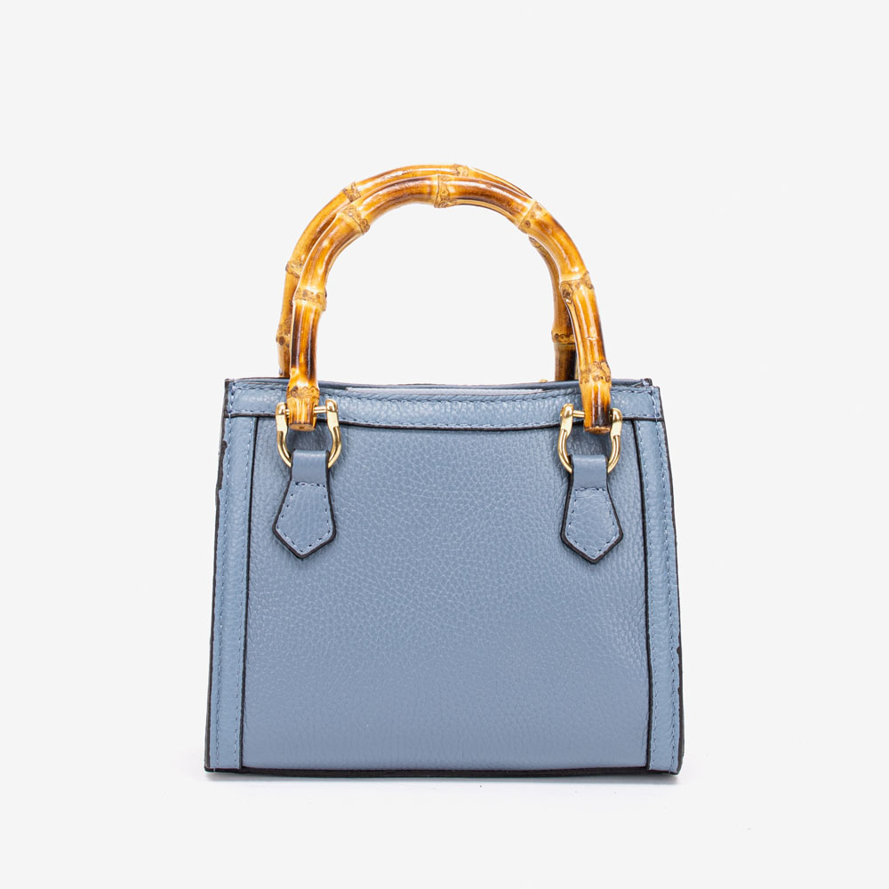 Малка дамска чанта модел FIONA италианска естествена кожа син