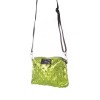 Дамска чанта тип торба от италианска естествена кожа модел REGINA цвят зелен искрящ