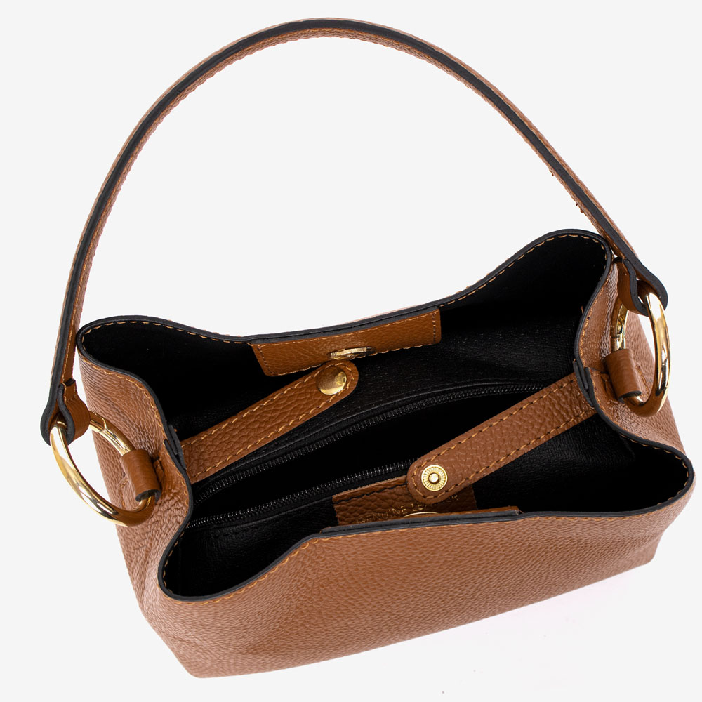 Дамска чанта модел VENEZIA италианска естествена кожа кафяв