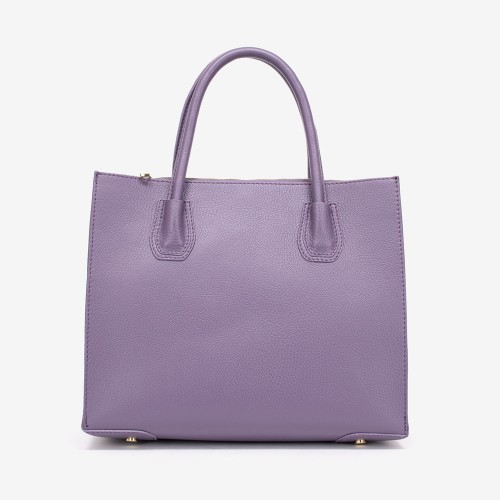 Дамска чанта модел ELMIRA италианска естествена кожа лилав