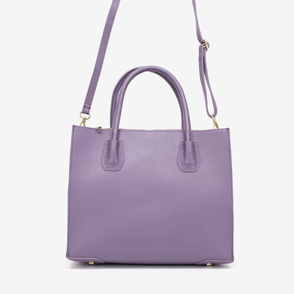 Дамска чанта от италианска естествена кожа PAULA VENTI лилав