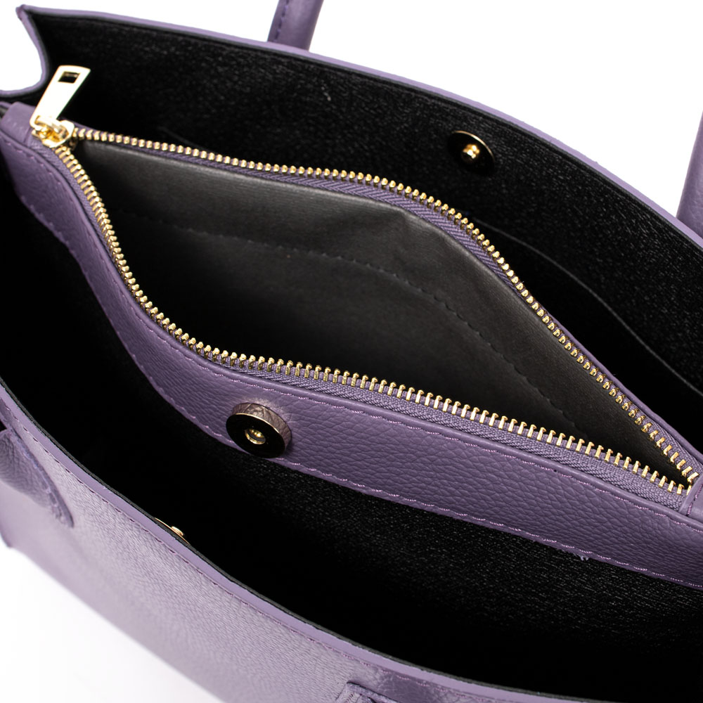 Дамска чанта от италианска естествена кожа PAULA VENTI лилав