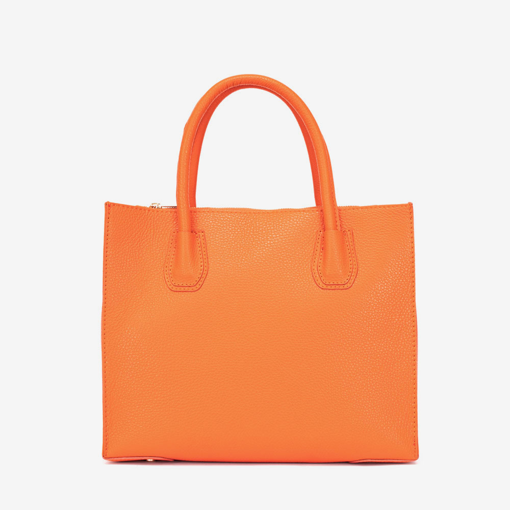 Дамска чанта модел ELMIRA италианска естествена кожа оранжев