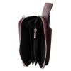 Малка дамска чанта тип портмоне от естествена кожа с място за телефон бордо