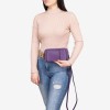 Малка дамска чанта модел FLAVIE италианска естествена кожа лилав
