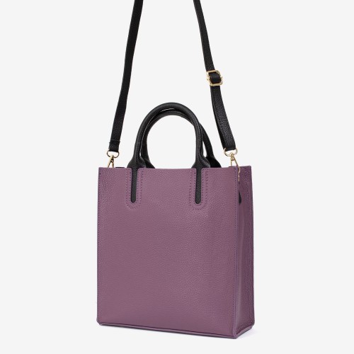 Дамска чанта модел JASMINE италианска естествена кожа лилав