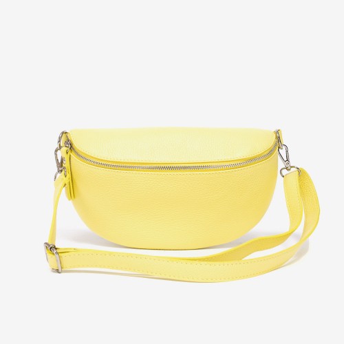 Малка дамска чанта модел AMANDA италианска естествена кожа жълт