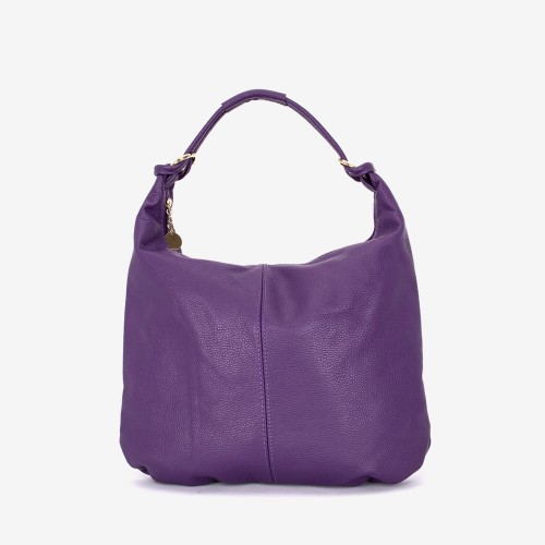 Дамска чанта модел KERA италианска естествена кожа лилав